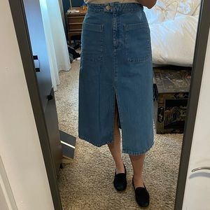 ASOS denim midi skirt
